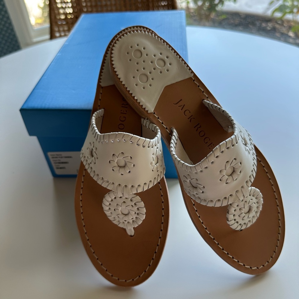 NEW Jack Rodgers Jacks Sandal size 8.5 White